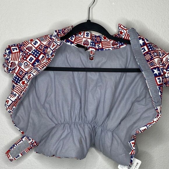 Dickens Closet Patriotic‎ Flag Dog Parka nwt - Picture 6 of 8